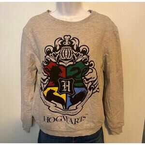 Gray Harry Potter Hogwarts Crest Sweatshirt,  Size Small